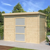 Chalet moderne Nyborg 5,2m² en bois massif 19mm avec porte simple vitrée - Gardenas Ma boutique